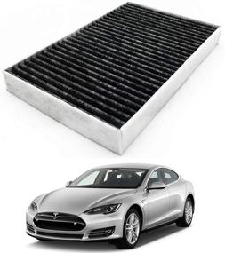 img 3 attached to 🔍 JOJOMARK Фильтр воздуха салона Tesla Model S (модели 2012-2015) - активированный уголь, высокое качество, прямое соответствие - 1035125-00-A