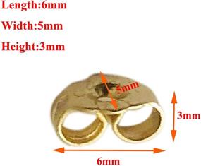 img 3 attached to Yellow Earring Replacement Locking Earrings Beading & Jewelry Making