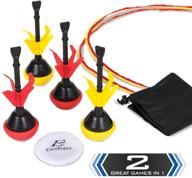 2-in-1 lawn darts & bocce darts combo set by eastpoint sports - ideal for outdoor games & backyard fun! includes portable carry bag for easy transport - black logo