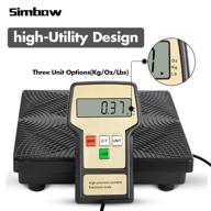 simbow 2021 upgrade portable digital refrigerant electronic scale - high accuracy hvac weight scale charging valve 220 lbs/100kgs with carrying case included logo