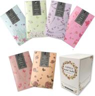 🌸 liffly 14 packs scented sachets for drawers and closets - lavender, rose, jasmine, ocean, vanilla, sandalwood- 6 fragrances (6 unique scents) логотип