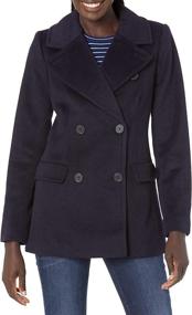 img 4 attached to Lark Ro Breasted Peacoat Charcoal Women's Clothing