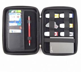 img 2 attached to GUANHE Portable Waterproof Shockproof Electronic Accessories Organizer - USB Flash Drive & Hard Drive Case Bag in Black
