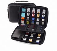 guanhe portable waterproof shockproof electronic accessories organizer - usb flash drive & hard drive case bag in black logo