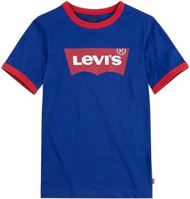 img 1 attached to 👕 Levi's Classic Batwing T-shirt for Boys - Sodalite Blue Ringer, Size S