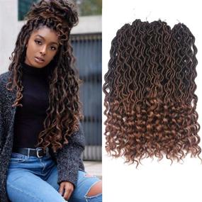 img 4 attached to New Style Dorsanee Goddess Faux Locs Crochet Hair: Bouncy and Fashionable Loc Hair Extension for Women (6Packs,T1B/30#)