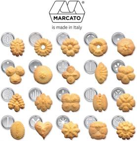 img 2 attached to 🍪 Authentic MARCATO Atlas Biscuit Maker Press: 20 Cookie Disc Shapes, Made in Italy