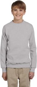 img 2 attached to Hanes ComfortBlend EcoSmart Crewneck Sweatshirt_Light Boys' Clothing for Active