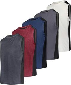 img 4 attached to Boys' Active Clothing: Sleeveless Performance Basketball Undershirt - Pack