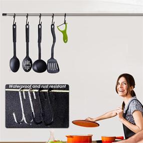 img 2 attached to 🧺 Versatile Hanging Hangers for Bathroom, Bedroom, and Kitchen Organization