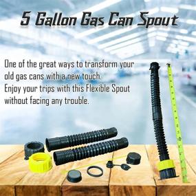 img 2 attached to 🚰 Kool Products Water Jug Gas Can Single Spout Replacement with Extension Spout - Complete Set with Vent, Filters, Cord Gasket, and Base Cap