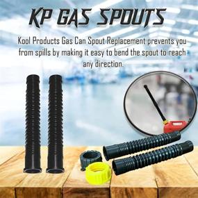 img 3 attached to 🚰 Kool Products Water Jug Gas Can Single Spout Replacement with Extension Spout - Complete Set with Vent, Filters, Cord Gasket, and Base Cap