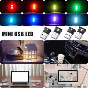 img 1 attached to 🔌 ICBEAMER [2nd Generation] Smart USB 5V White Color Interface Plug-In Miniature Night Light LED Car Interior Trunk Ambient Atmosphere Laptop Keyboard Light Home Office Decoration Night Lamp with Adjustable Brightness