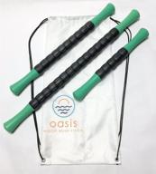 💪 oasis muscle relief system - muscle roller stick massager 14&#34;, 19&#34;, 25&#34; all-in-one. ideal for soothing sore muscles, myofascial release, warm-up, and recovery. highly sought-after by athletes! logo