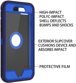 img 2 attached to I-HONVA For IPhone SE 2020 Case Built-In Screen Protector Shockproof Dust/Drop Proof 3-Layer Full Body Protection Rugged Heavy Duty Durable Cover Case For Apple IPhone SE (2Nd Gen) 4