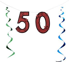 img 1 attached to 🎉 50 Glittered Streamer Party Accessory | Party Decoration - 1 Count/Pack