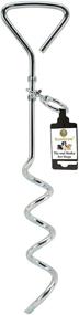 img 4 attached to SunGrow Steel Tie Out Leash Stake: Strong, Convenient and Safe for Dogs up to 80 Pounds