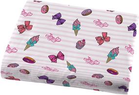 img 2 attached to 🎀 Vibrant JoJo Siwa Sweet Life Pink/White Twin Sheet Set by Nickelodeon - 3 Piece