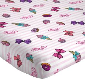 img 3 attached to 🎀 Vibrant JoJo Siwa Sweet Life Pink/White Twin Sheet Set by Nickelodeon - 3 Piece