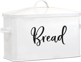 img 4 attached to 🏡 Farmhouse Metal Bread Box for Kitchen Counter by Home Acre Designs - Large Countertop Storage Container and Décor Solution