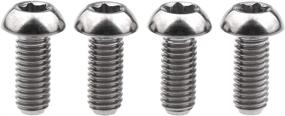 img 4 attached to Set of 4 Durable Titanium M5 x 12mm 🔩 Torx Head Bolt Screws for Securing Bicycle Water Bottle Cage