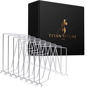 img 3 attached to 👕 Premium Closet Organizer: TitanSecure White Wire Shelf Dividers - Effortless Installation for Bedroom, Bathroom, and Beyond! Fits Most 12 Inch Wire Shelves - Set of 8