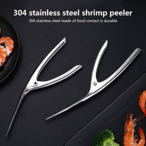 img 2 attached to 🦐 SGQCAR Stainless Steel Shrimp Peeler and Deveiner Tool - Seafood Peeler and Cleaner for Easy Cooking and Eating - Creative Kitchen Utility (1 Pack)