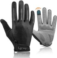 🚴 lerway full finger cycling gloves for men/women - breathable mtb gloves with touchscreen, anti-slip grip - ideal for biking, mountain bike, trek bike, exercising logo