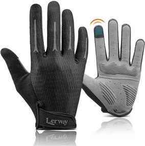 img 4 attached to 🚴 LERWAY Full Finger Cycling Gloves for Men/Women - Breathable MTB Gloves with Touchscreen, Anti-Slip Grip - Ideal for Biking, Mountain Bike, Trek Bike, Exercising