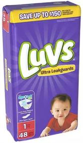 img 1 attached to 🍼 Luvs Ultra Leakguards Size 1 Disposable Baby Diapers - 48 Count (Packaging May Vary)