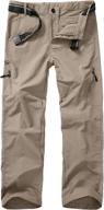 versatile kids boys scout cargo hiking pants: youth convertible zip off shorts - quick dry fishing & dry fit pants logo