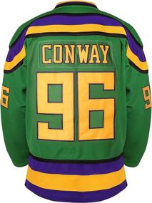 img 2 attached to Stitched Ice Hockey Jerseys for Men: Mighty Ducks #33 Greg Goldberg, #96 Charlie Conway, #99 Adam Banks