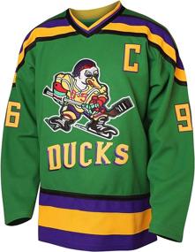 img 3 attached to Stitched Ice Hockey Jerseys for Men: Mighty Ducks #33 Greg Goldberg, #96 Charlie Conway, #99 Adam Banks