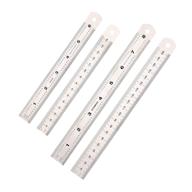 4 pack stainless steel ruler set(6 logo