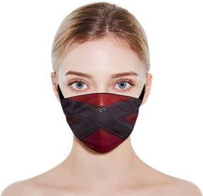 img 1 attached to 👥 Unisex 3-Piece Face Mask Set - Stylish, Reusable Balaclavas with 6 Filters - Ideal for Men and Women