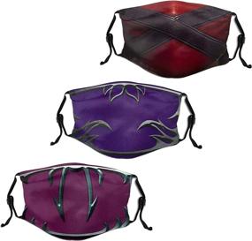 img 4 attached to 👥 Unisex 3-Piece Face Mask Set - Stylish, Reusable Balaclavas with 6 Filters - Ideal for Men and Women