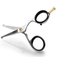 ✂️ brv men rounded-tip blunt scissors - precision grooming tool for facial hair, beard, mustache, nose hair, and ear hair - premium stainless steel - razor sharp and professional - 4.2" (silver) logo