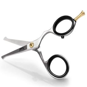 img 4 attached to ✂️ BRV MEN Rounded-Tip Blunt Scissors - Precision Grooming Tool for Facial Hair, Beard, Mustache, Nose Hair, and Ear Hair - Premium Stainless Steel - Razor Sharp and Professional - 4.2" (Silver)