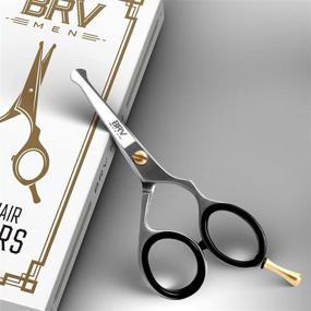 img 2 attached to ✂️ BRV MEN Rounded-Tip Blunt Scissors - Precision Grooming Tool for Facial Hair, Beard, Mustache, Nose Hair, and Ear Hair - Premium Stainless Steel - Razor Sharp and Professional - 4.2" (Silver)