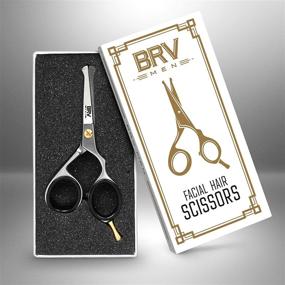 img 3 attached to ✂️ BRV MEN Rounded-Tip Blunt Scissors - Precision Grooming Tool for Facial Hair, Beard, Mustache, Nose Hair, and Ear Hair - Premium Stainless Steel - Razor Sharp and Professional - 4.2" (Silver)