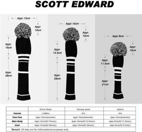 img 2 attached to 🏌️ Scott Edward Handmade Knit Wood Golf Covers – 4-Piece Set for 460cc Driver, Fairway Wood2, and Hybrid Clubs