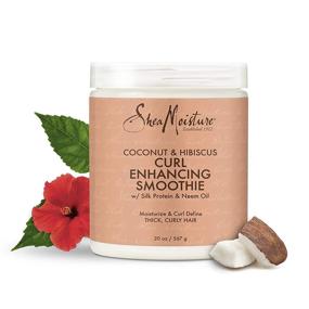 img 2 attached to 🌴 SheaMoisture Curl Enhancing Smoothie: Thick, Curly Hair Treatment - Coconut & Hibiscus, 20 oz (Sulfate & Paraben Free)