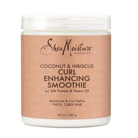 img 4 attached to 🌴 SheaMoisture Curl Enhancing Smoothie: Thick, Curly Hair Treatment - Coconut & Hibiscus, 20 oz (Sulfate & Paraben Free)