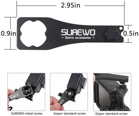 img 1 attached to SUREWO Ball Joint Mount - Aluminum Swivel Arm Mount with Aluminium Wrench - Compatible with GoPro Hero 9, Hero 8, Hero 7 (2018), Hero 6, Hero 5 Black - Also Works with GoPro Hero 4 Session, Hero 4 Silver, Hero 3+ - Compatible with DJI Osmo Action, YI, Campark, AKASO, and More