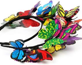 img 2 attached to Butterfly Fascinator Headband: Elegant Women's Accessory for Special Occasions by Coucoland