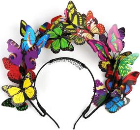 img 3 attached to Butterfly Fascinator Headband: Elegant Women's Accessory for Special Occasions by Coucoland