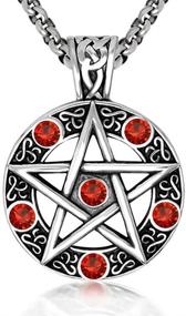 img 3 attached to Pentagram Pentacle Necklace Stainless Pendant