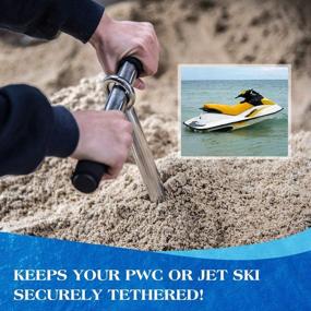 img 2 attached to 🚤 Bvgauxd PWC Sand Anchor with Bungee Dock Line: Perfect for Jet Skis, Pontoons, and Kayaks, Ensuring Secure Positioning near Sandbars or Shallow Waters