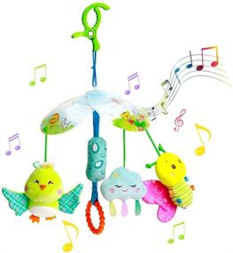 img 4 attached to 🧸 Willway Cute Car Seat Hanging Toys for Baby - Stroller Toy Flying Animal Soft Toys with BB Squeaker, Distorting Mirror & Wind Chime for Boys & Girls, Ages 0-36 Months