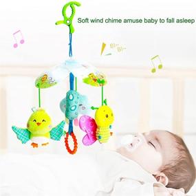 img 1 attached to 🧸 Willway Cute Car Seat Hanging Toys for Baby - Stroller Toy Flying Animal Soft Toys with BB Squeaker, Distorting Mirror & Wind Chime for Boys & Girls, Ages 0-36 Months